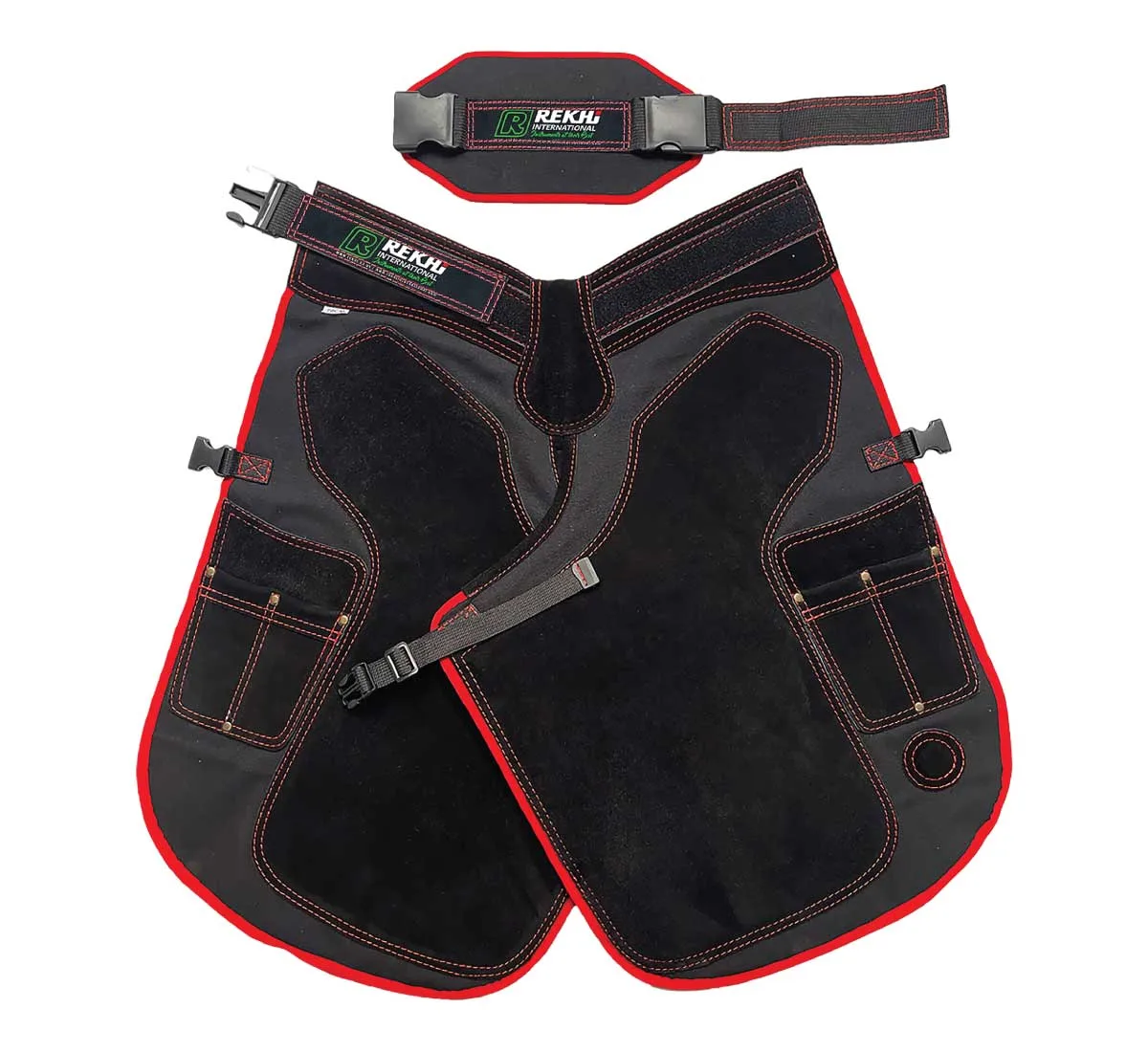 Farrier Apron Chaps for Men with Lumber Support and Breathable mesh inner lining for added comfort.